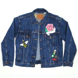 Levi's Hand-Painted Ex-Boyfriend Trucker Denim Jacket S NWT